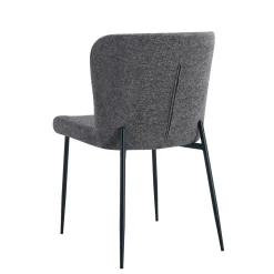 Eetkamerstoelen^Huisenthuis Stoel Jolie Donkergrijs – Set van 2