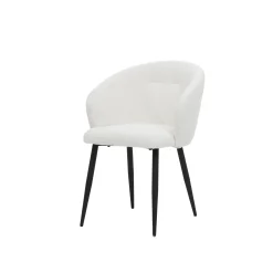 Eetkamerstoelen^Huisenthuis Stoel Juliette Ivoor Teddy – Set van 2