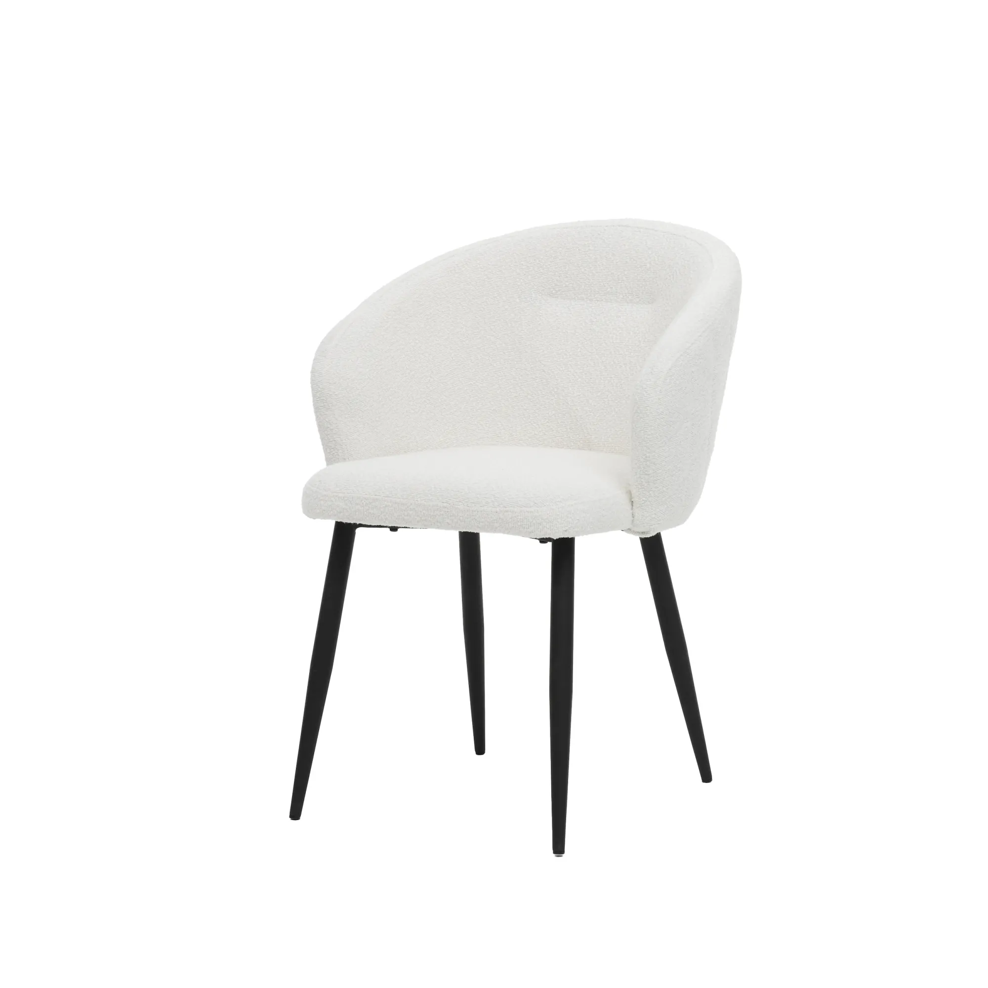 Eetkamerstoelen^Huisenthuis Stoel Juliette Ivoor Teddy – Set van 2