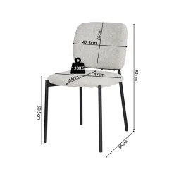 Eetkamerstoelen^Huisenthuis Stoel Killian Beige – Set van 2