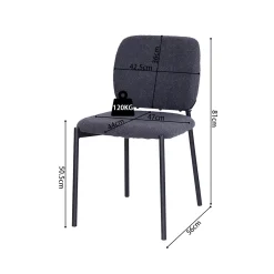 Eetkamerstoelen^Huisenthuis Stoel Killian Donkergrijs – Set van 2
