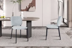Eetkamerstoelen^Huisenthuis Stoel Killian Lichtgrijs – Set van 2
