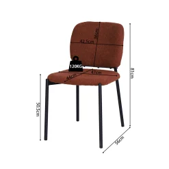 Eetkamerstoelen^Huisenthuis Stoel Killian Roest – Set van 2