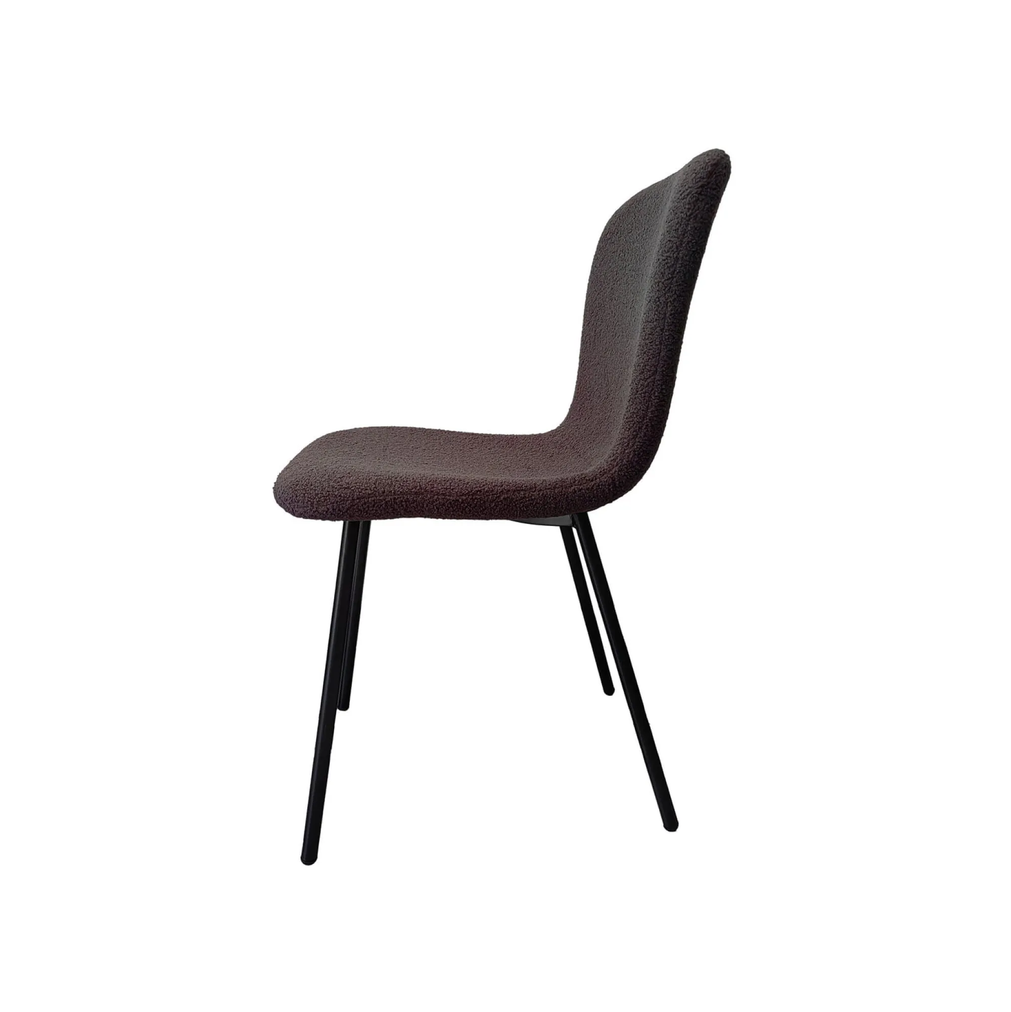 Eetkamerstoelen^Huisenthuis Stoel Kyra Bouclé – Set van 4 Donkergrijs