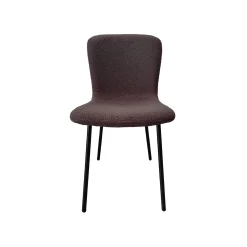 Eetkamerstoelen^Huisenthuis Stoel Kyra Bouclé – Set van 4 Donkergrijs