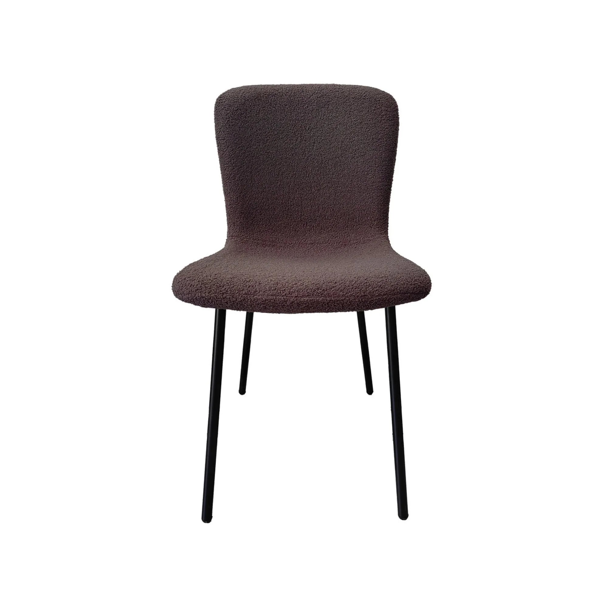 Eetkamerstoelen^Huisenthuis Stoel Kyra Bouclé – Set van 4 Donkergrijs