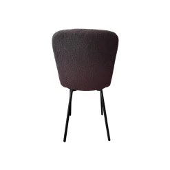 Eetkamerstoelen^Huisenthuis Stoel Kyra Bouclé – Set van 4 Donkergrijs