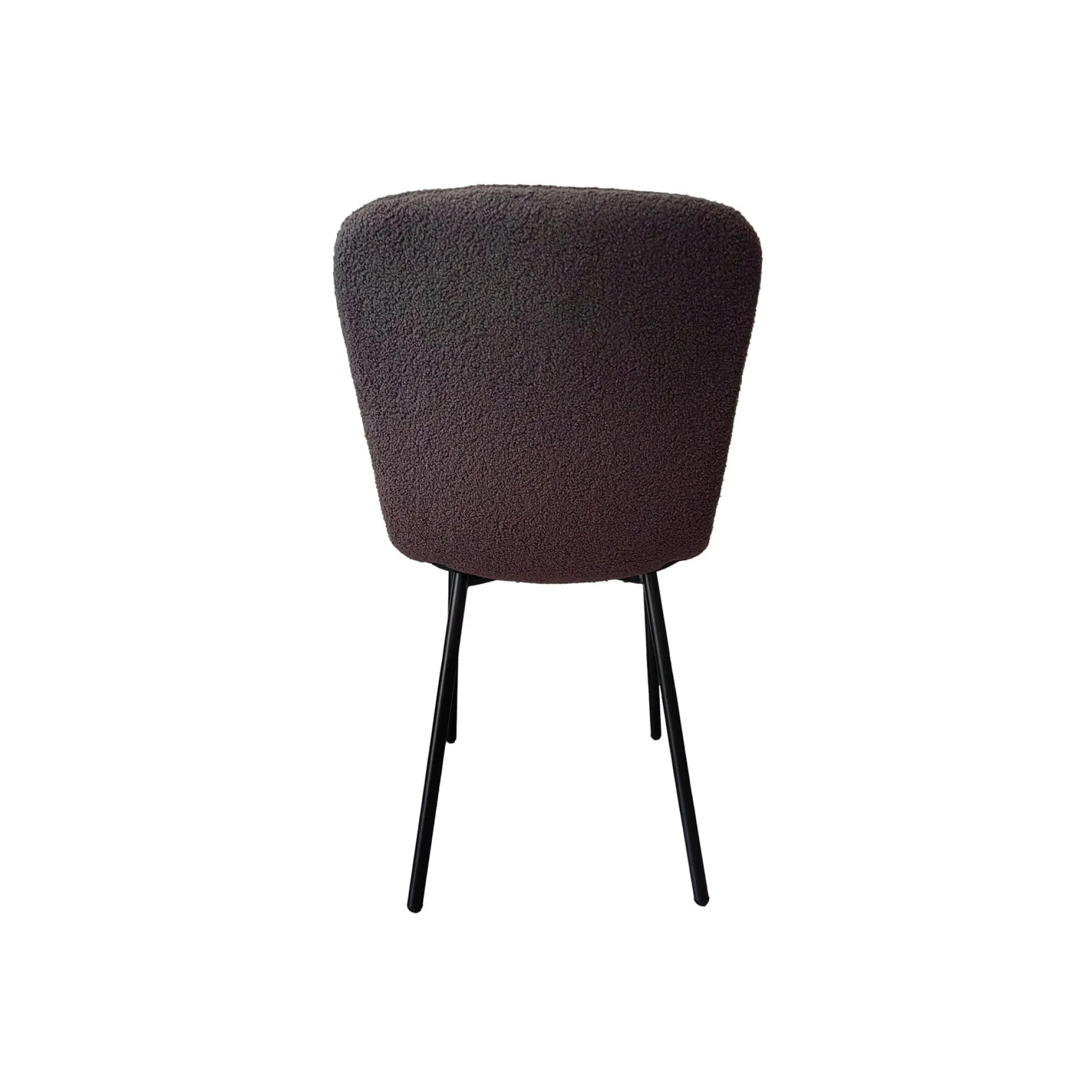 Eetkamerstoelen^Huisenthuis Stoel Kyra Bouclé – Set van 4 Donkergrijs