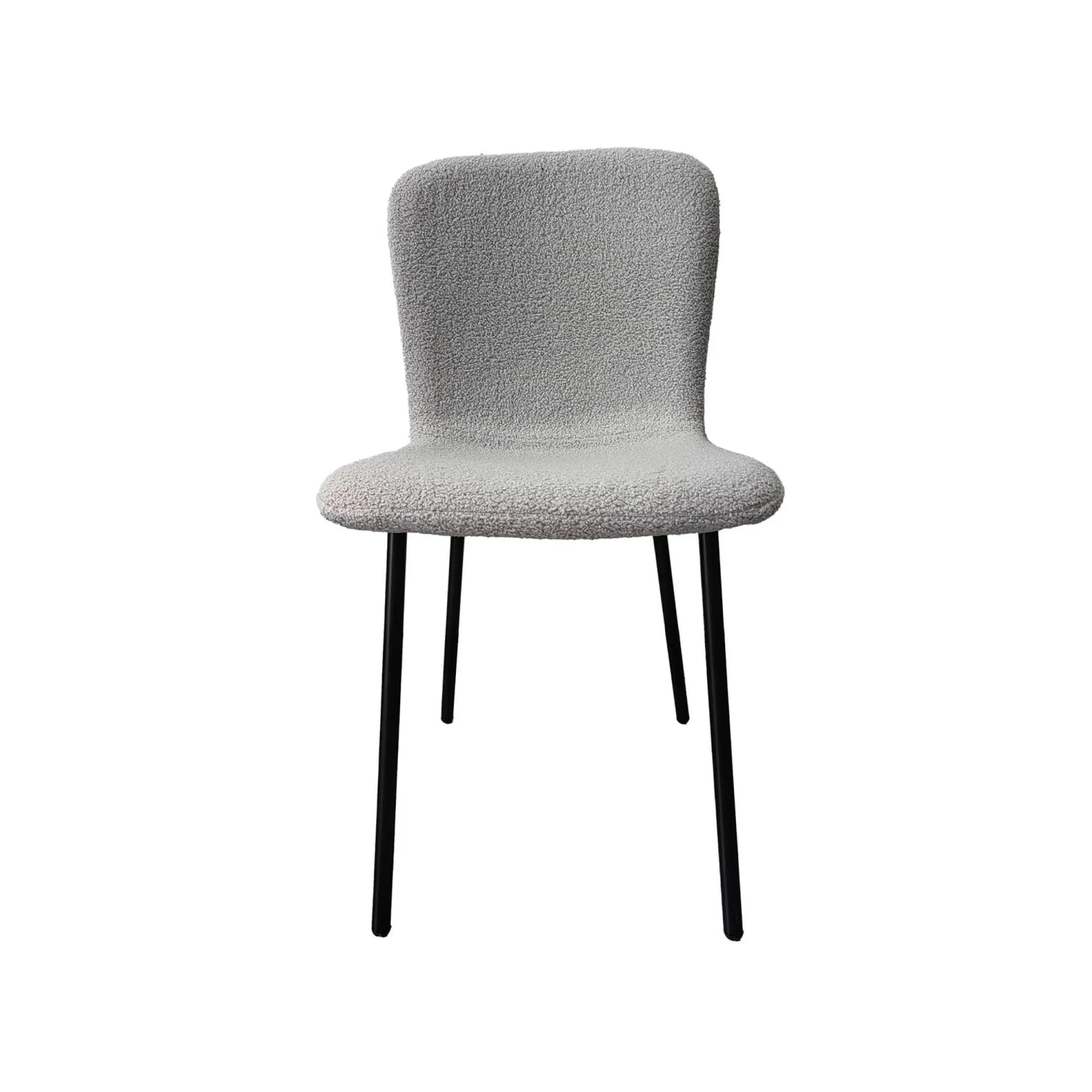 Eetkamerstoelen^Huisenthuis Stoel Kyra Bouclé – Set van 4 Lichtgrijs