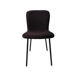 Eetkamerstoelen^Huisenthuis Stoel Kyra Bouclé – Set van 4 Zwart