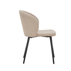 Eetkamerstoelen^Huisenthuis Stoel Lena Bouclé – Set van 2 Zand