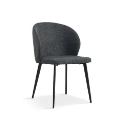 Eetkamerstoelen^Huisenthuis Stoel Lena – Set van 4 Donkergrijs