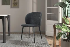 Eetkamerstoelen^Huisenthuis Stoel Lena – Set van 4 Donkergrijs