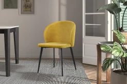 Eetkamerstoelen^Huisenthuis Stoel Lena – Set van 4 Geel