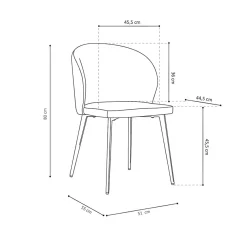 Eetkamerstoelen^Huisenthuis Stoel Lena – Set van 4 Zand