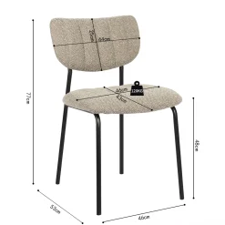 Eetkamerstoelen^Huisenthuis Stoel Lidy Bruin – Set van 2