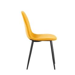 Eetkamerstoelen^Huisenthuis Stoel Lola – Set van 4 Geel