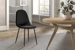 Eetkamerstoelen^Huisenthuis Stoel Lola – Set van 4 Zwart