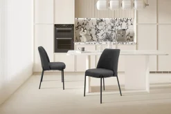 Eetkamerstoelen^Huisenthuis Stoel Lylou Grijs – Set van 2