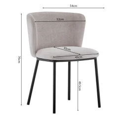 Eetkamerstoelen^Huisenthuis Stoel Lynn – Set van 2 Beige