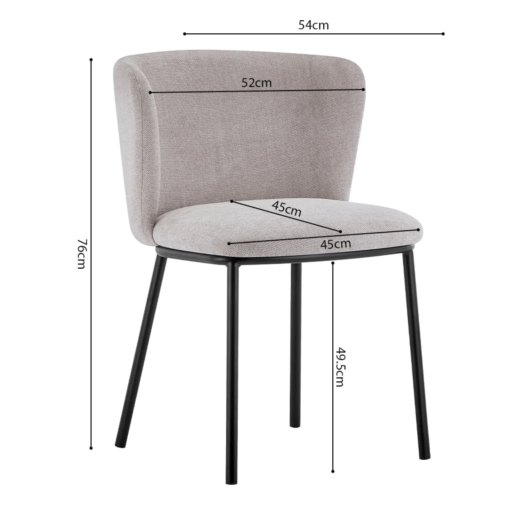 Eetkamerstoelen^Huisenthuis Stoel Lynn – Set van 2 Beige