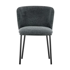 Eetkamerstoelen^Huisenthuis Stoel Lynn – Set van 2 Donkergrijs