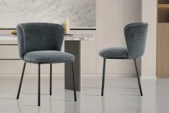 Eetkamerstoelen^Huisenthuis Stoel Lynn – Set van 2 Donkergrijs