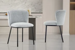 Eetkamerstoelen^Huisenthuis Stoel Lynn – Set van 2 Lichtgrijs