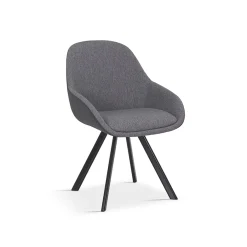 Eetkamerstoelen^Huisenthuis Stoel Malou Grijs-Donkergrijs – Set van 2 Donkergrijs, Grijs