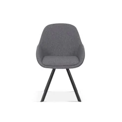 Eetkamerstoelen^Huisenthuis Stoel Malou Grijs-Donkergrijs – Set van 2 Donkergrijs, Grijs