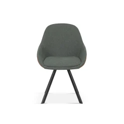 Eetkamerstoelen^Huisenthuis Stoel Malou Groen-Cognac – Set van 2 Cognac, Groen