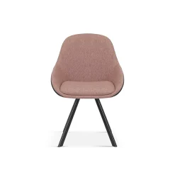Eetkamerstoelen^Huisenthuis Stoel Malou Roze-Donkergrijs – Set van 2 Donkergrijs, Roze