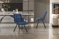 Eetkamerstoelen^Huisenthuis Stoel Margot Blauw – Set van 2