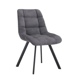 Eetkamerstoelen^Huisenthuis Stoel Margot Donkergrijs – Set van 2