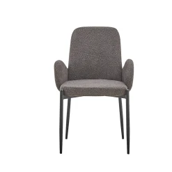 Eetkamerstoelen^Huisenthuis Stoel Maria Bouclé – Set van 2 Grijs