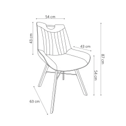 Eetkamerstoelen^Huisenthuis Stoel Marijn – Set van 2 Bruin
