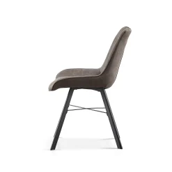 Eetkamerstoelen^Huisenthuis Stoel Marijn – Set van 2 Donkergrijs
