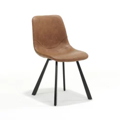 Eetkamerstoelen^Huisenthuis Stoel Maud – Set van 4 Cognac