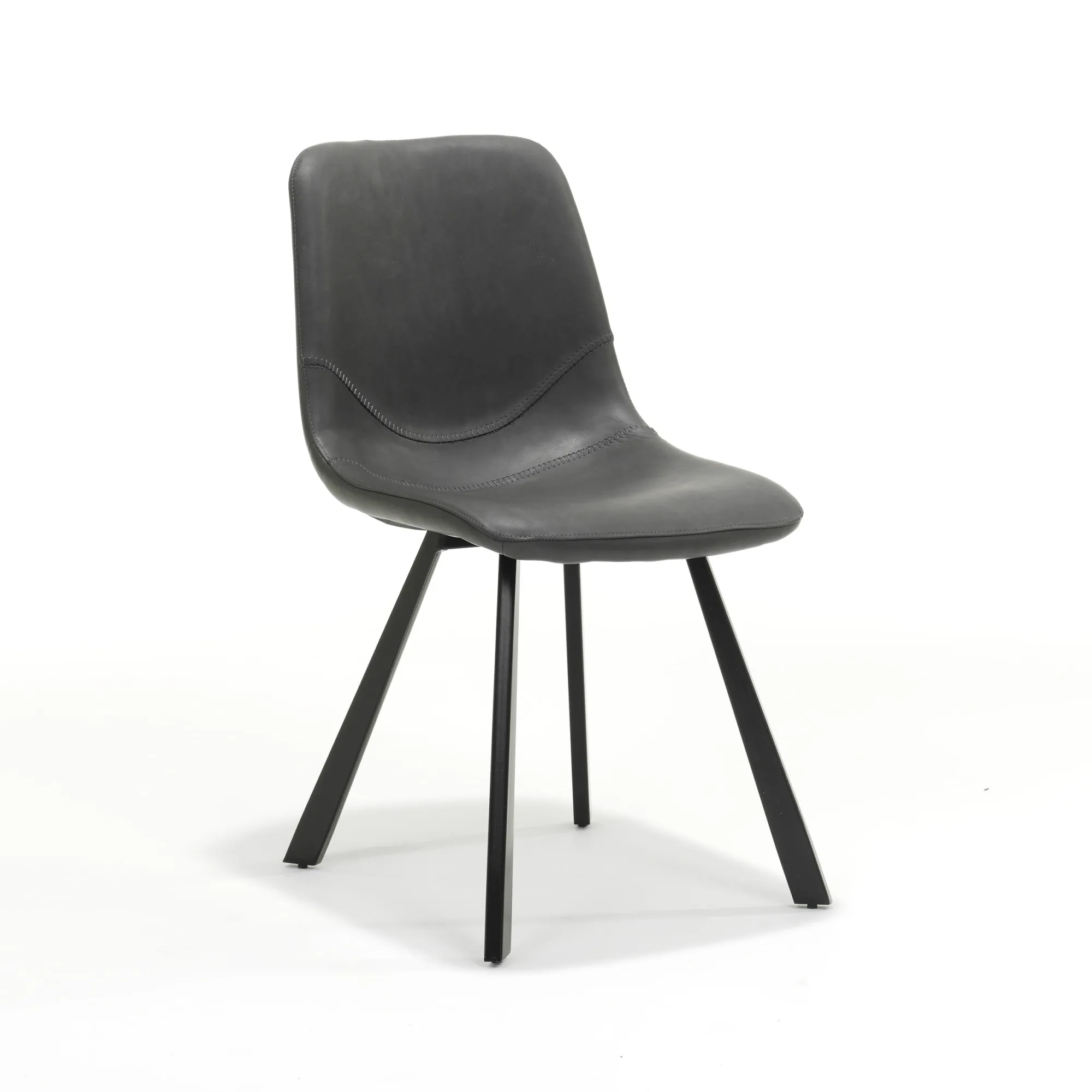 Eetkamerstoelen^Huisenthuis Stoel Maud – Set van 4 Zwart