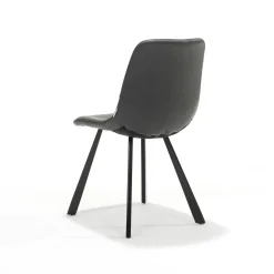 Eetkamerstoelen^Huisenthuis Stoel Maud – Set van 4 Zwart