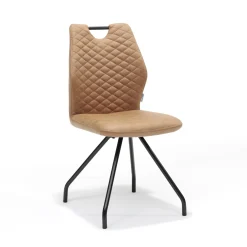 Eetkamerstoelen^Huisenthuis Stoel Mees – Set van 4 Cognac