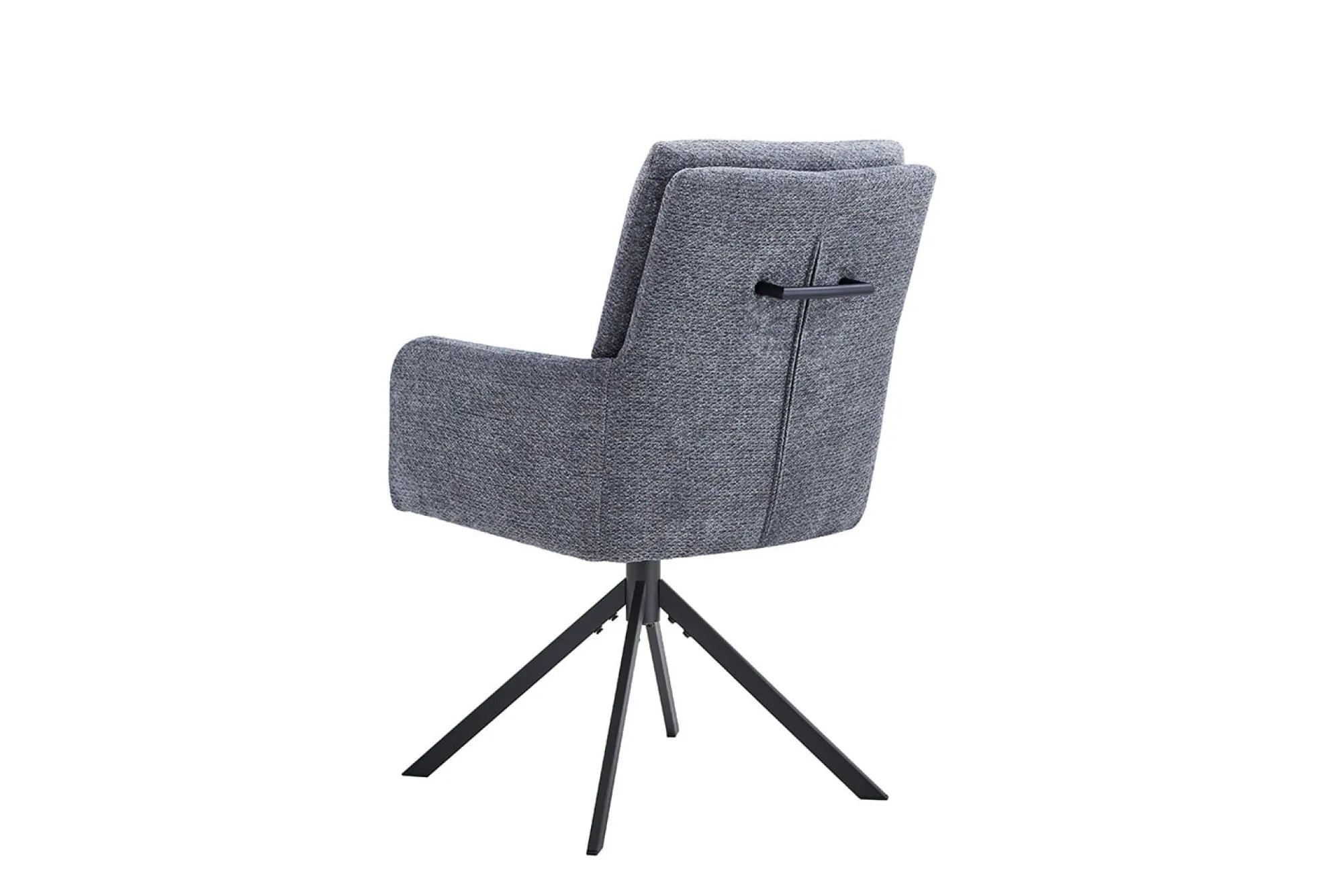 Eetkamerstoelen^Huisenthuis Stoel Mies Stof – Set van 2 Donkergrijs