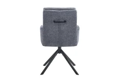 Eetkamerstoelen^Huisenthuis Stoel Mies Stof – Set van 2 Donkergrijs