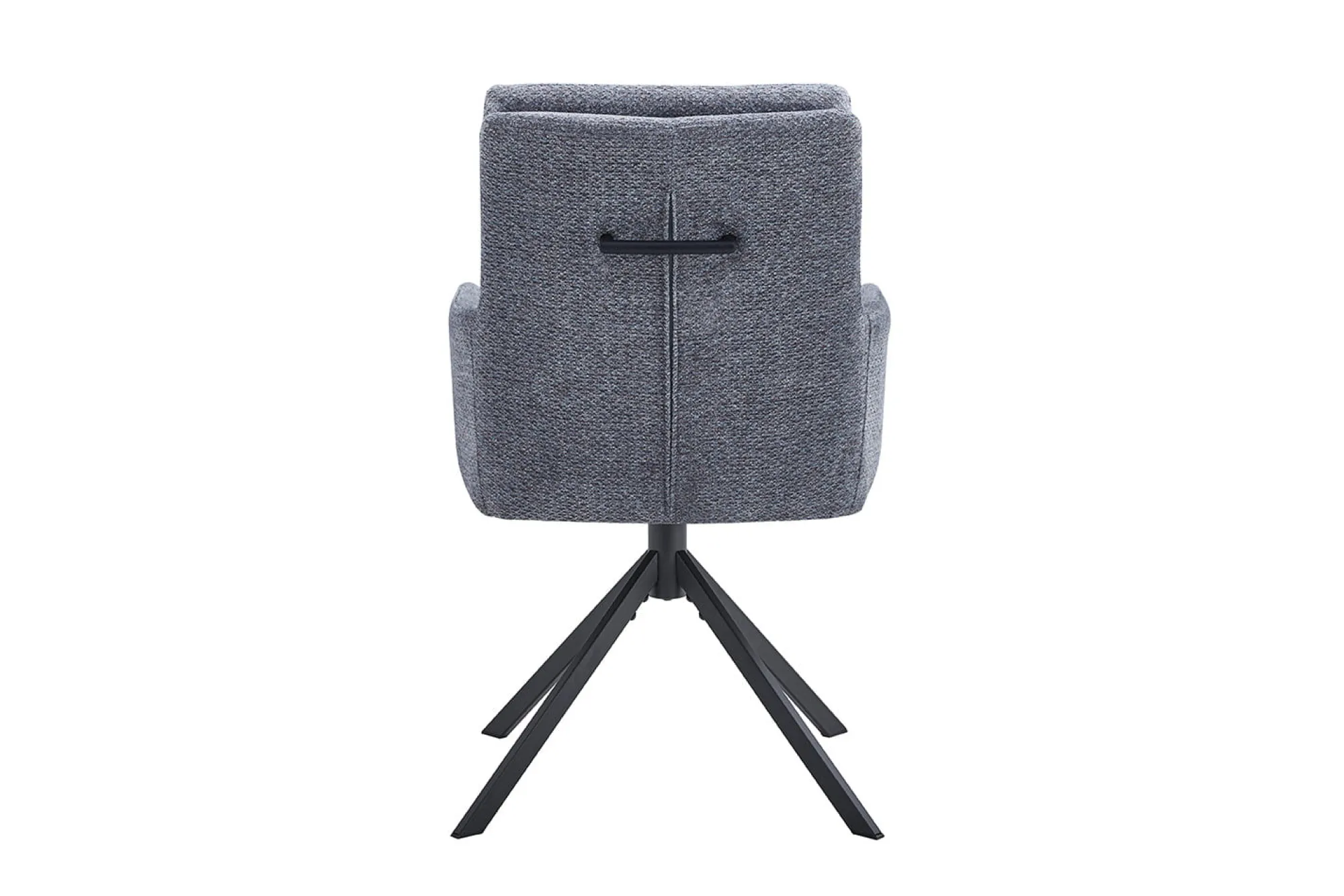 Eetkamerstoelen^Huisenthuis Stoel Mies Stof – Set van 2 Donkergrijs