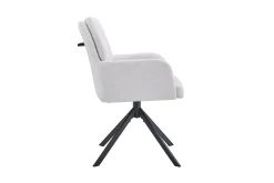 Eetkamerstoelen^Huisenthuis Stoel Mies Stof – Set van 2 Ecru