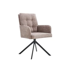Eetkamerstoelen^Huisenthuis Stoel Mies Stof – Set van 2 Zand