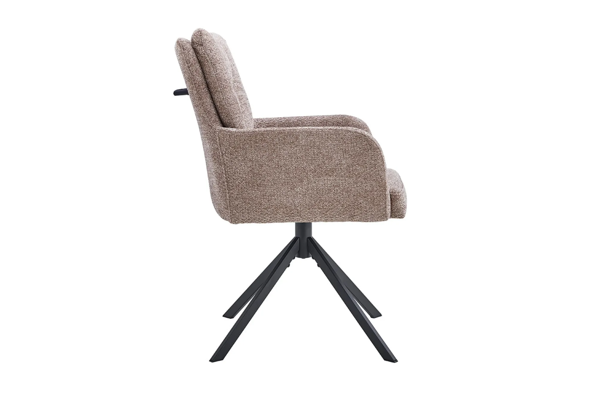 Eetkamerstoelen^Huisenthuis Stoel Mies Stof – Set van 2 Zand