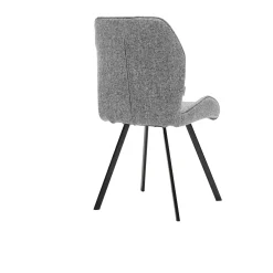 Eetkamerstoelen^Huisenthuis Stoel Mila Grijs Stof – Set van 4