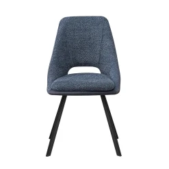 Eetkamerstoelen^Huisenthuis Stoel Nadine Bouclé – Set van 2 Blauw