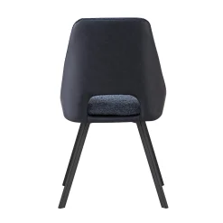 Eetkamerstoelen^Huisenthuis Stoel Nadine Bouclé – Set van 2 Blauw